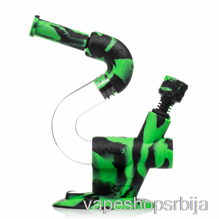 вапе без никотина оозе сверве силиконска водоводна цев камелеон (црна / зелена)
